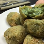 Croquetes d’espigalls amb formatge blau